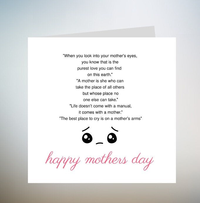 emotional Happy Mothers Day Card, Mothers Day Card, Mothers Day Card, Card For Mothers Day, Special Card For Mothers Day, Mothers Day 6x6