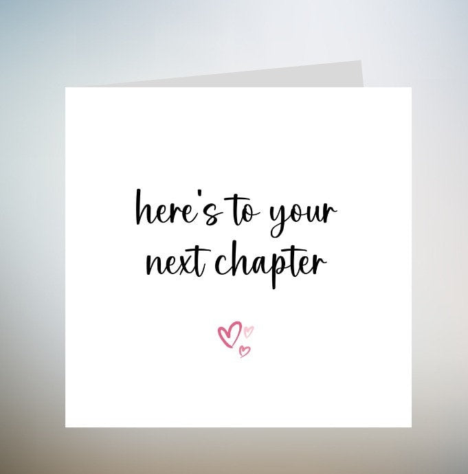 Personalised New Chapter Good Luck, Best Of Luck Card, New Job Good Luck Card