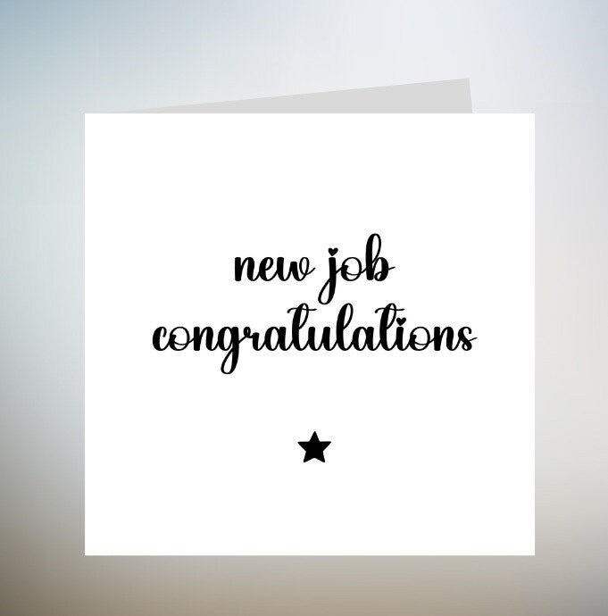 Personalised New Job Good Luck card - Best of Luck card, New Job card, Congratulations - Keepsake, 6x6