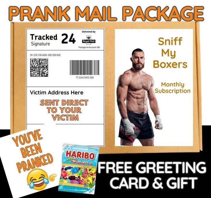 Prank Funny Post Sniff my Boxers Adult Joke Birthday free sweets card shock