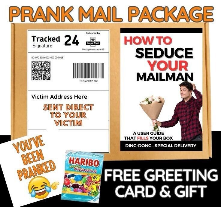 Prank Funny How to Seduce Your MailMan free sweets card shock