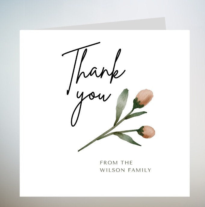 Personalised Thank You Card For Best Friend, Thank You For Everything Greeting Card , Missing You Card, Custom Name 6x6