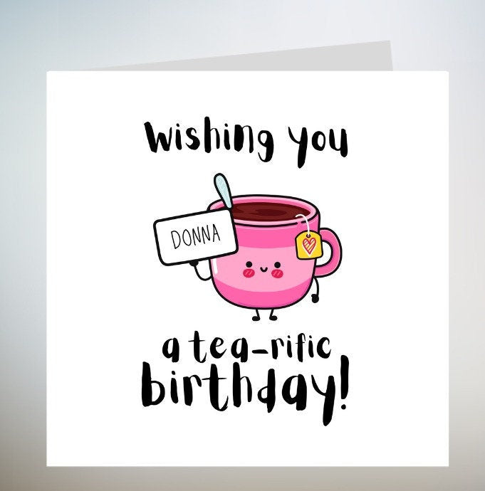 Personalised Birthday Card - Happy Birthday To My Best Tea, Bestie Card, Best Friend 6x6