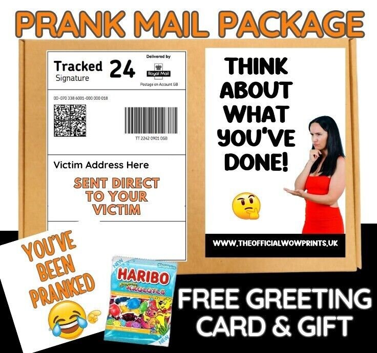 Prank Funny Post THInK ABOUT WHAT you'VE Done! Adult Joke sweets card shock
