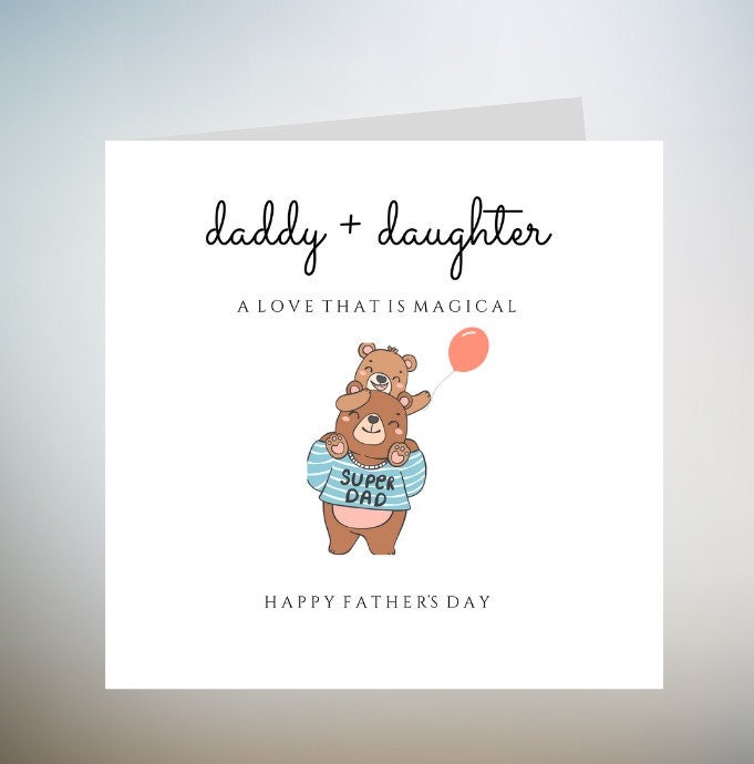 Fathers Day Card From Baby, Daddy And Daughter Father's Day Card, Fathers Day Gift From Daughter, Cute Daddy Gift, For Daddy, Daughter 6x6