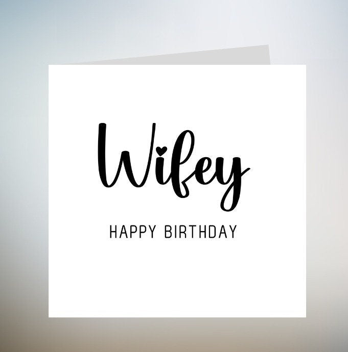 Beautiful Wife Birthday Card, Birthday Gift For Her, Simple Wife Birthday Card, Amazing Wife Birthday Card, Romantic Card For Her 6x6