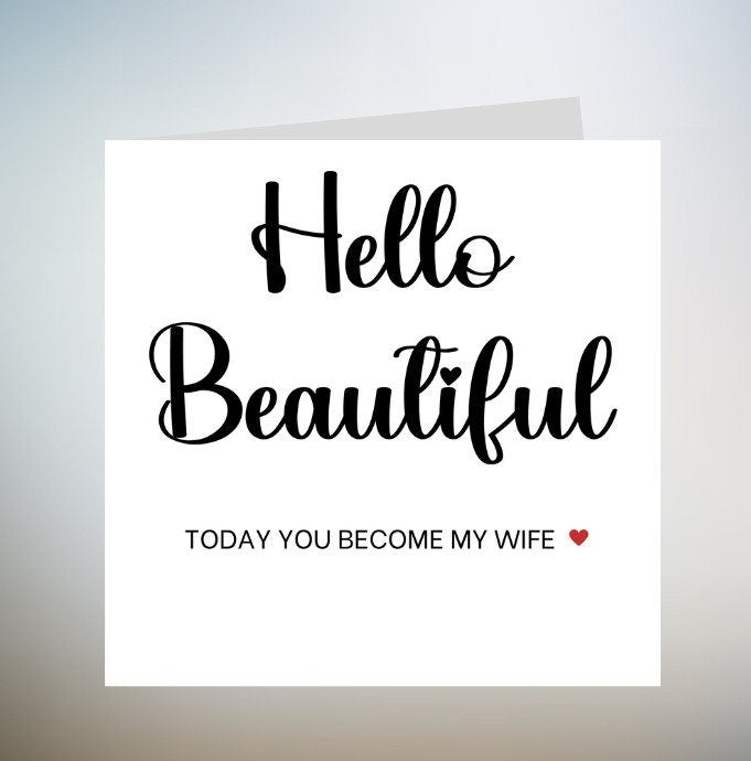 To my bride on our wedding day, wedding day card for bride, wedding card, card from groom, card for bride 6x6