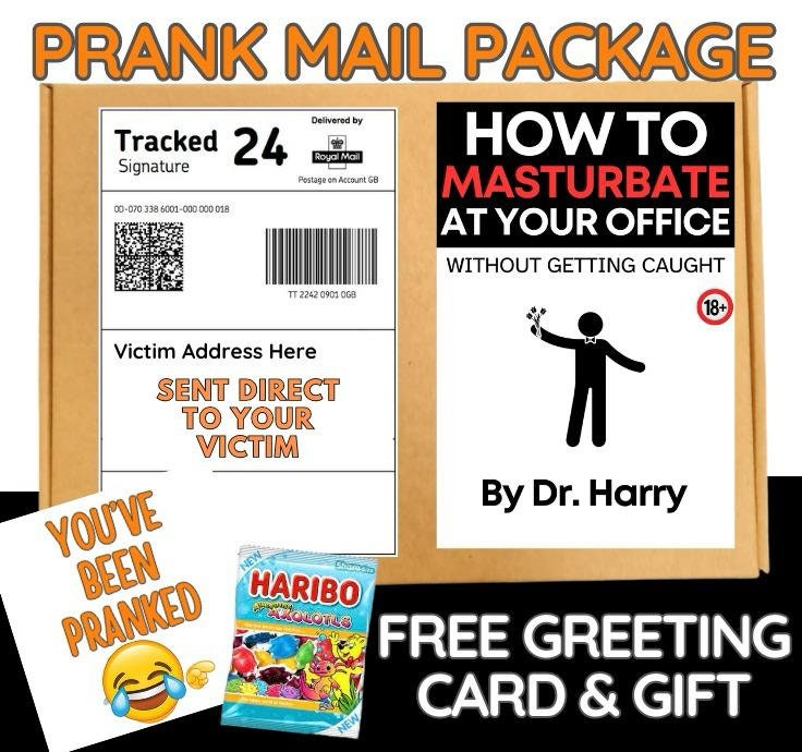 Prank Mail Package How To MASTUBRAT E at your office,Adult joke prank Sent directly to the victim