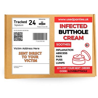 Prank Mail Package INFECTED BUTT HOLE cREAM lover,Adult joke prank Sent directly to the victim