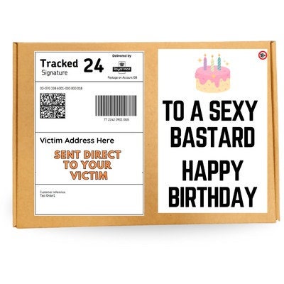 Prank Mail Package TO A SEXY BASTARD HaPPY BIRThDAY,Adult joke prank Sent directly to the victim