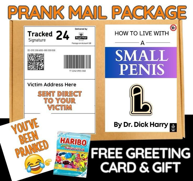 Prank Mail Package Adult joke,HOW TO live with a small PENI S Sent directly to the victim