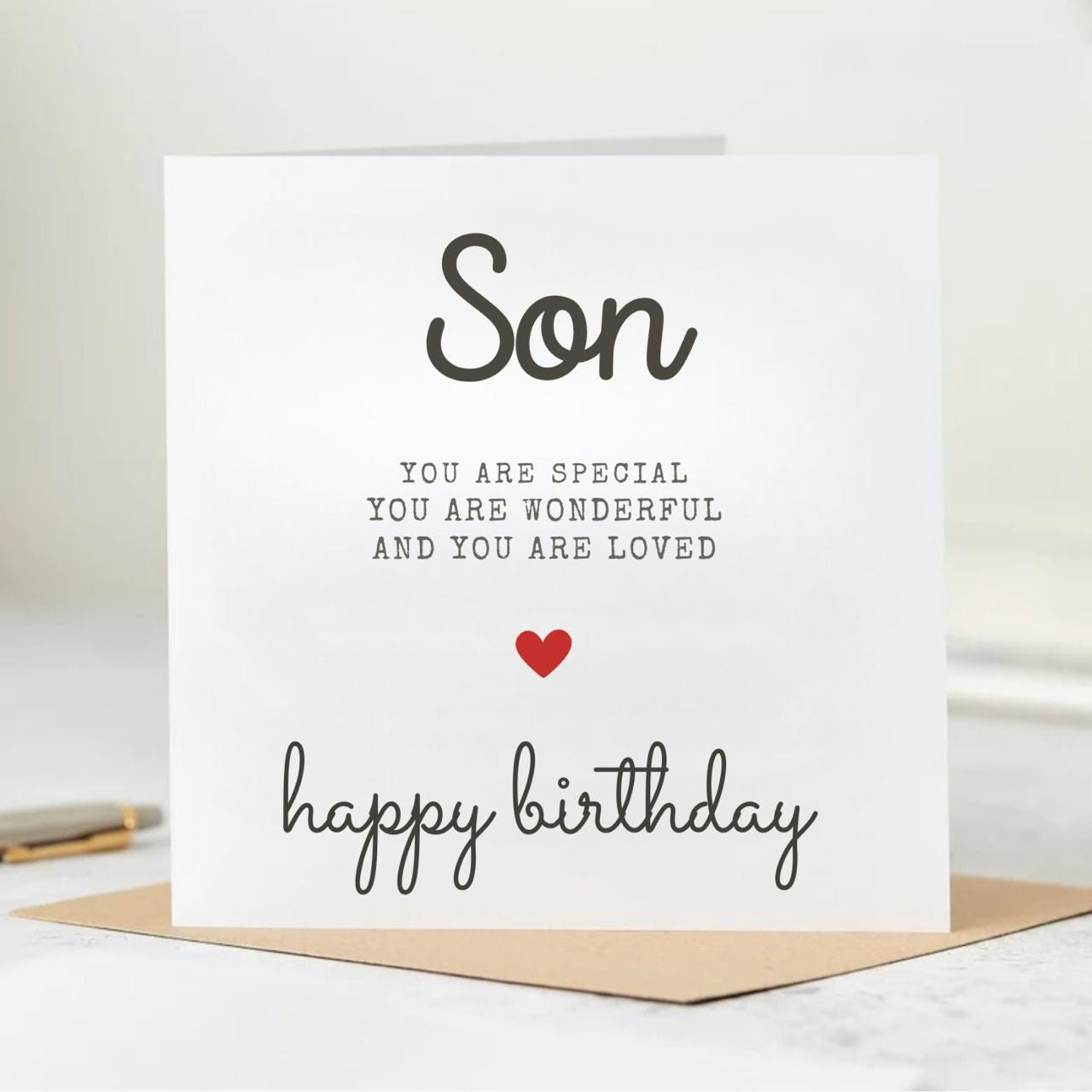 Son Birthday Card, cards for son from parents, funny birthday cards, humorous birthday card from parents to grown up kids, son card 6x6