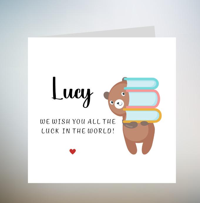 Personalised New Chapter Good Luck, Best Of Luck Card, New Job Good Luck Card wishing you all the good luck in the world 6x6