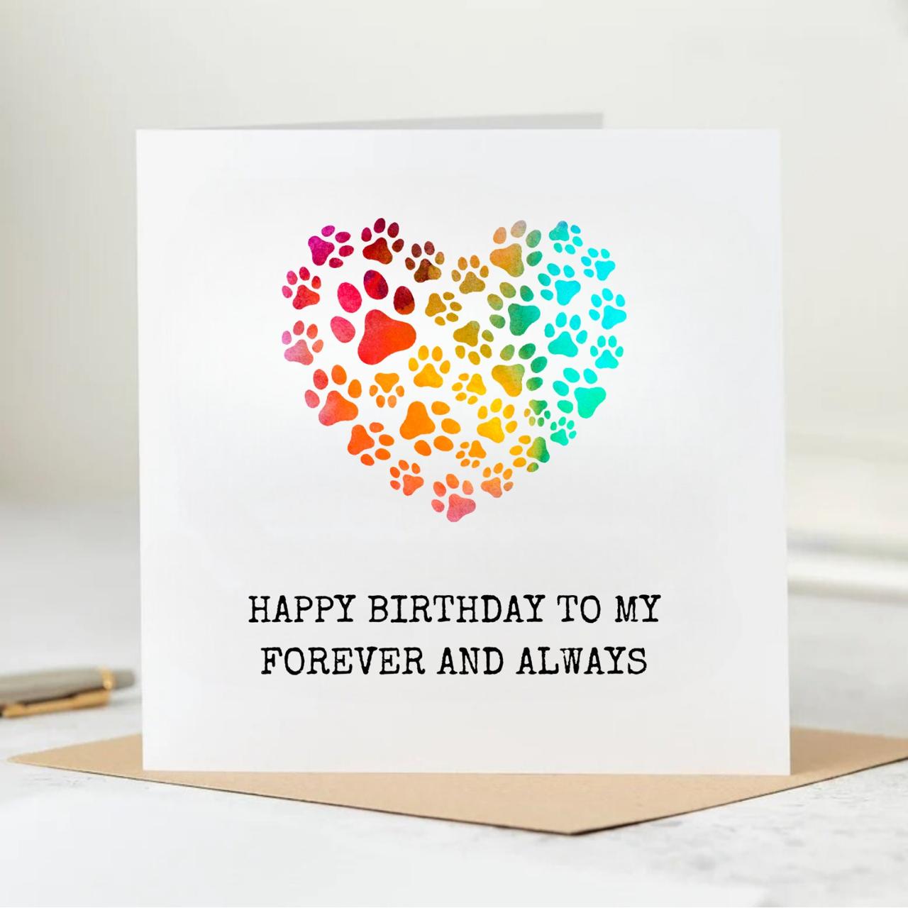Personalised Forever and Always Card, Name & Date, Birthday card, Girlfriend, Boyfriend.6x6