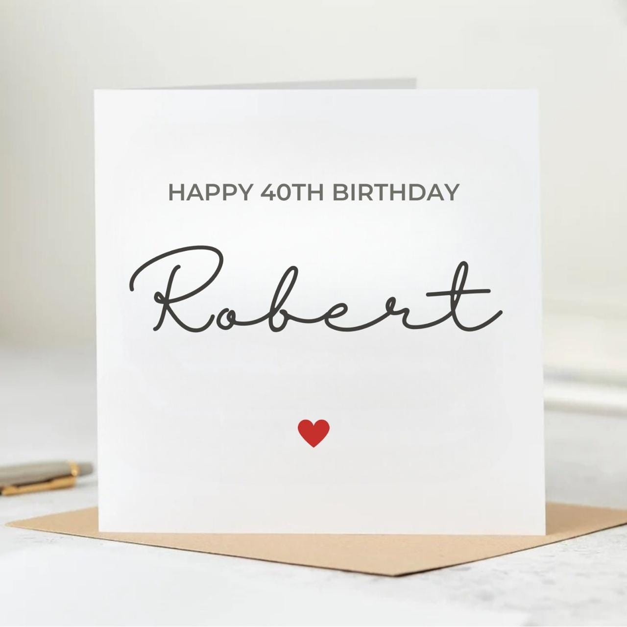 40th Birthday Card for him | 40th Birthday Card | Happy 40th Birthday 6x6