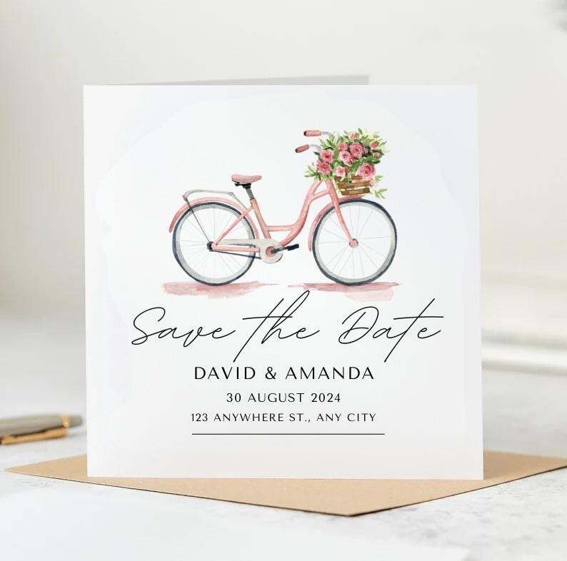 Modern Save Our Date Wedding, Minimalist Save The Date Cards, Simple Save The Dates, Wedding Cards With Envelopes 6x6