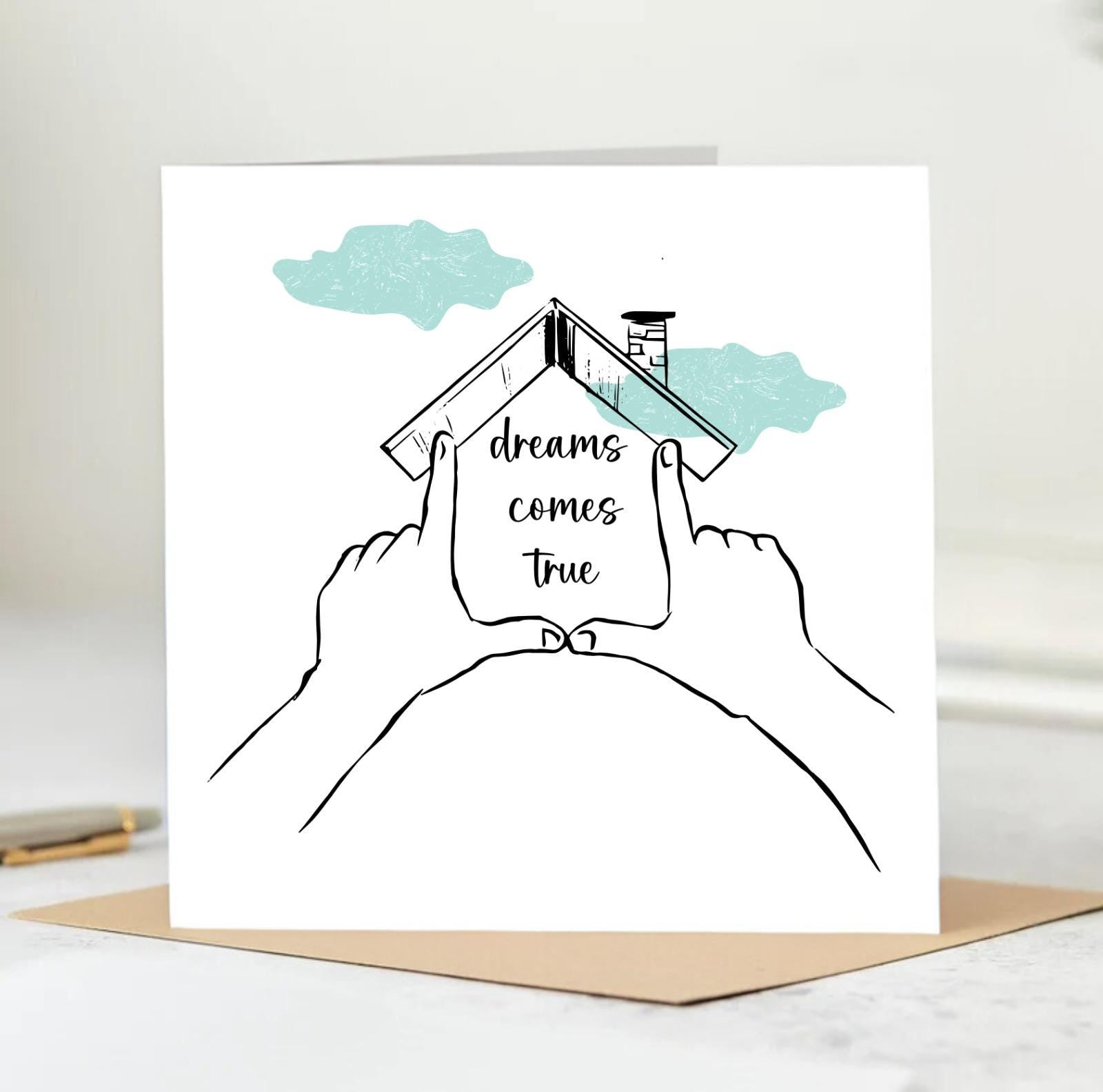 Personalised Congratulations on your new home card | New Home Gift,Housewarming Card,New Adventures,New Memories 6x6