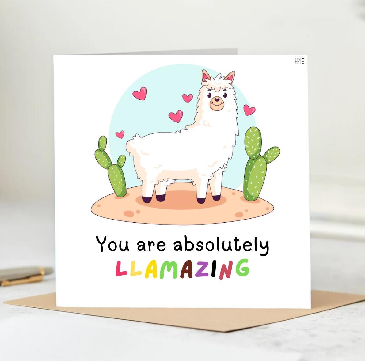 You're Llama-zing - Funny Congratulations Card, Thank You Card, You Are Amazing, Personalised Card 6x6