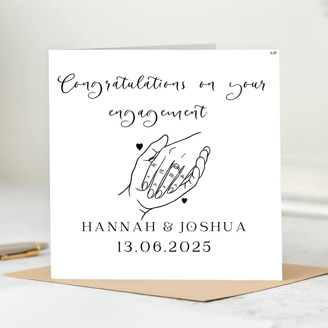 Congratulations on Your Engagement Card | Congratulations Card / Engagement Card / Card for Engagement / Engagement cards for Him / Her 6x6