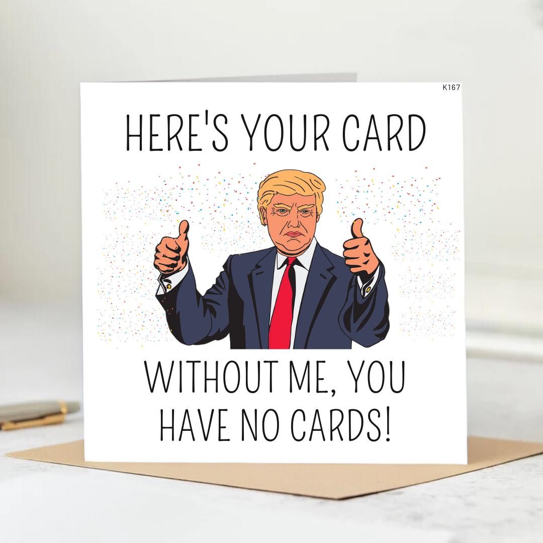 Funny birthday card | Trump birthday card | Personalised 6x6 card