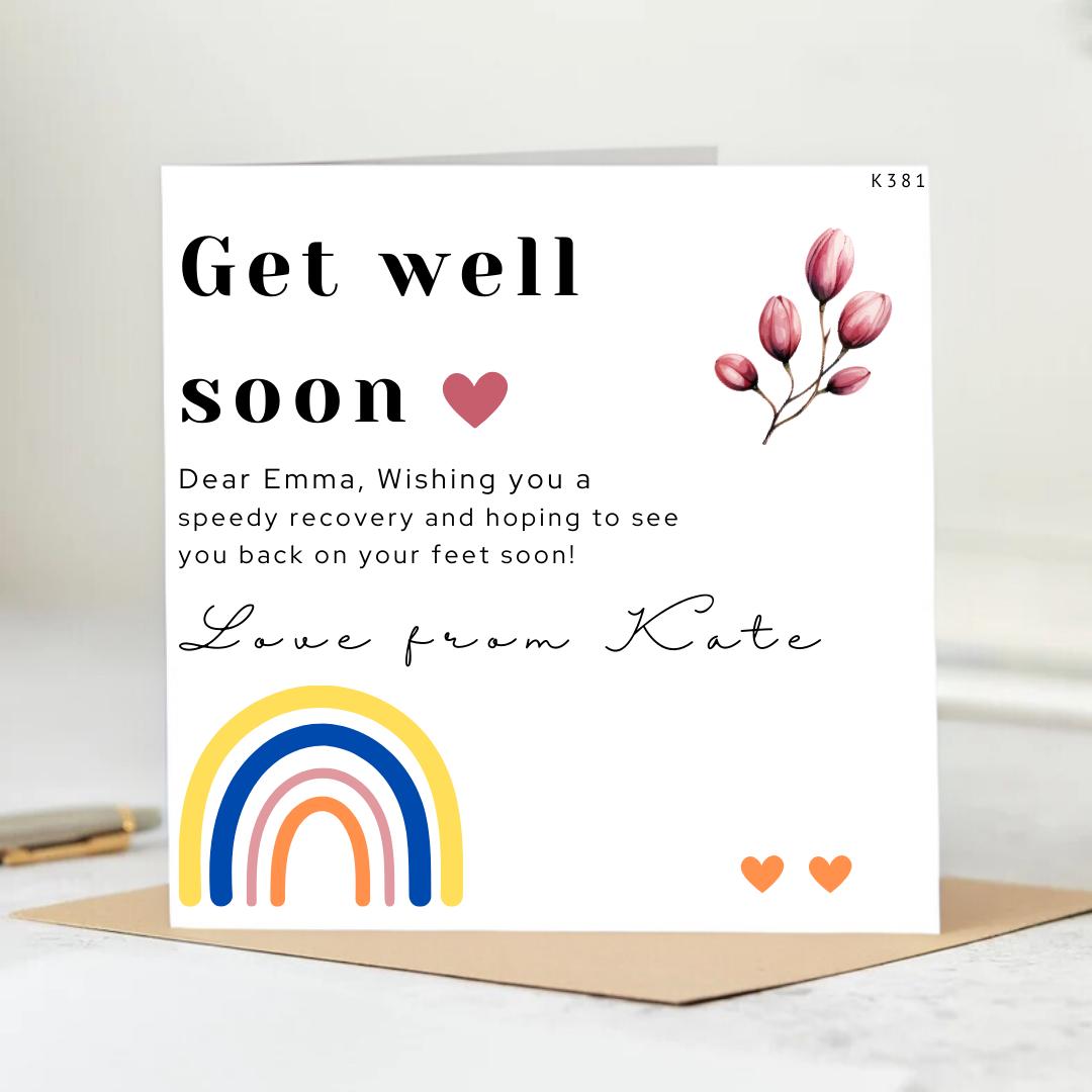 Get Well Soon Card For Friend, Surgery Get Well Soon, After Operation,Hospital Stay Card, Get Well Soon Gift, Personalised Get Well Soon 6x6