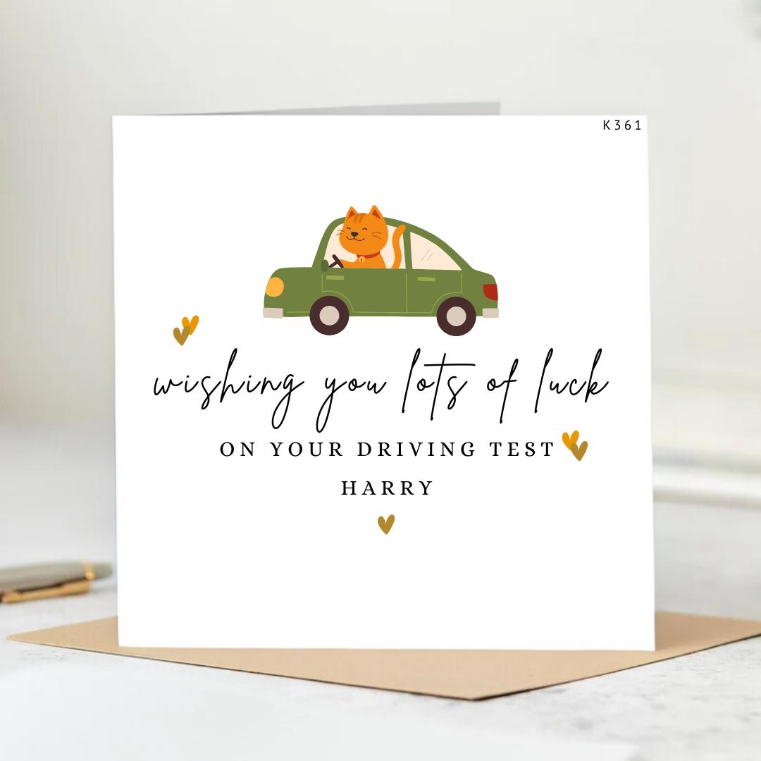 Personalised Good Luck On Your Driving Test Card | Driving Test Good Luck Card For Her | You've Got This | You Can Do it | Driving Exam 6x6