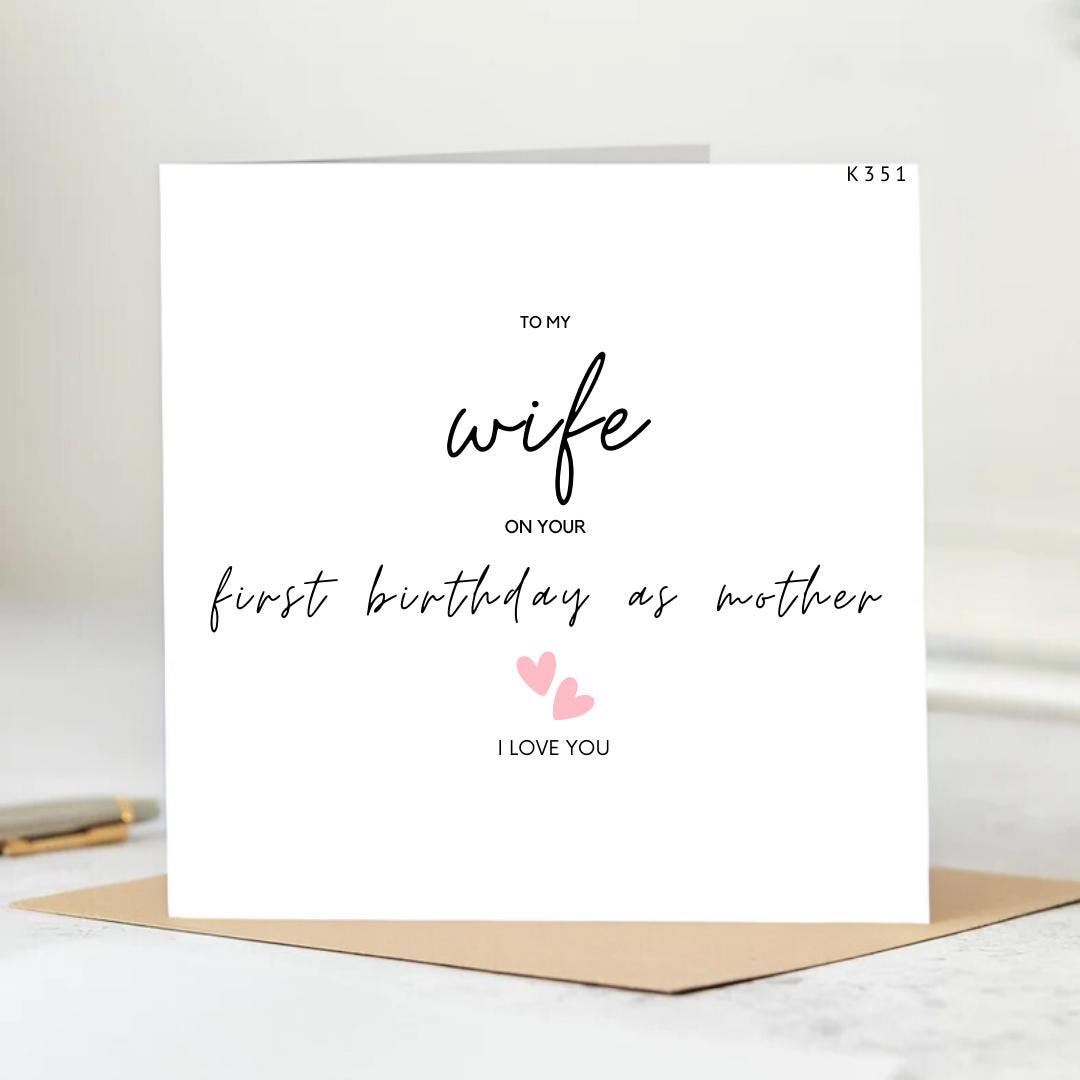 Wife and Mummy Birthday Card, Birthday Card For Wife, Wife Birthday Gift, For Wife and Mummy, Wife Birthday Cards, Mummy Birthday Gift 6x6