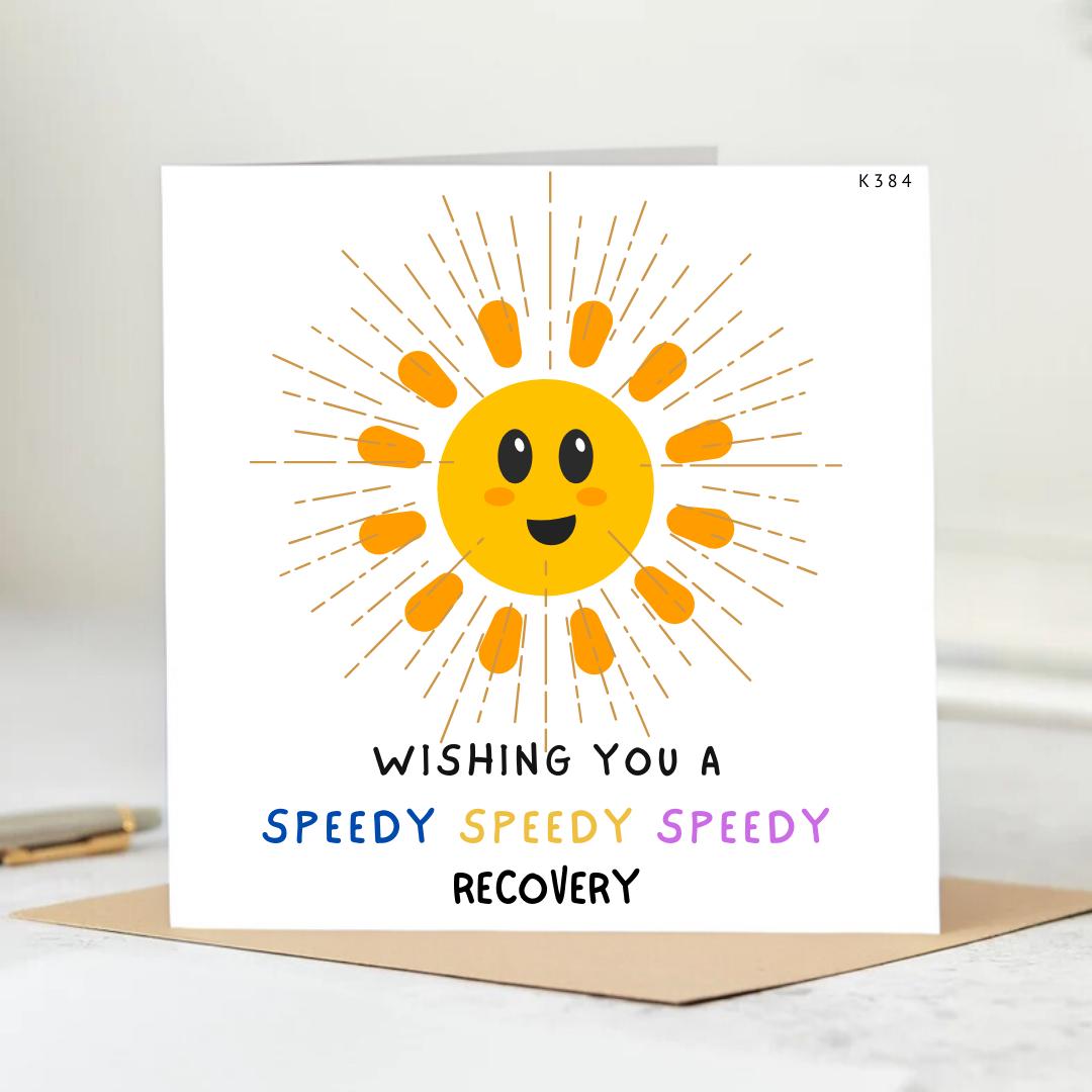 Personalised Get Well Card, Get Well Soon Card 6x6