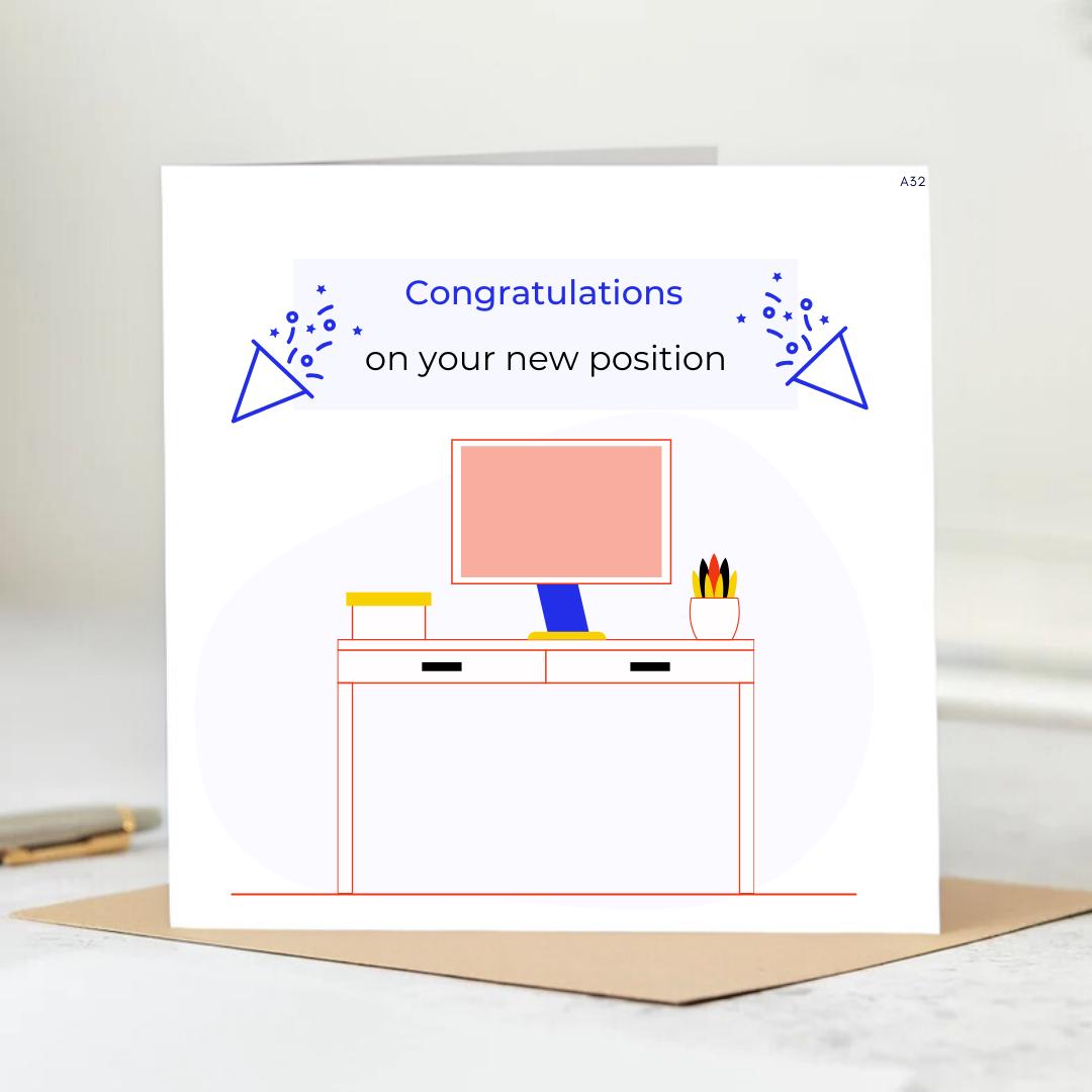 Personalized Congratulations New Job Card New Position Celebration Gift, Congrats on the New Job Wishing You Big Success.6x6