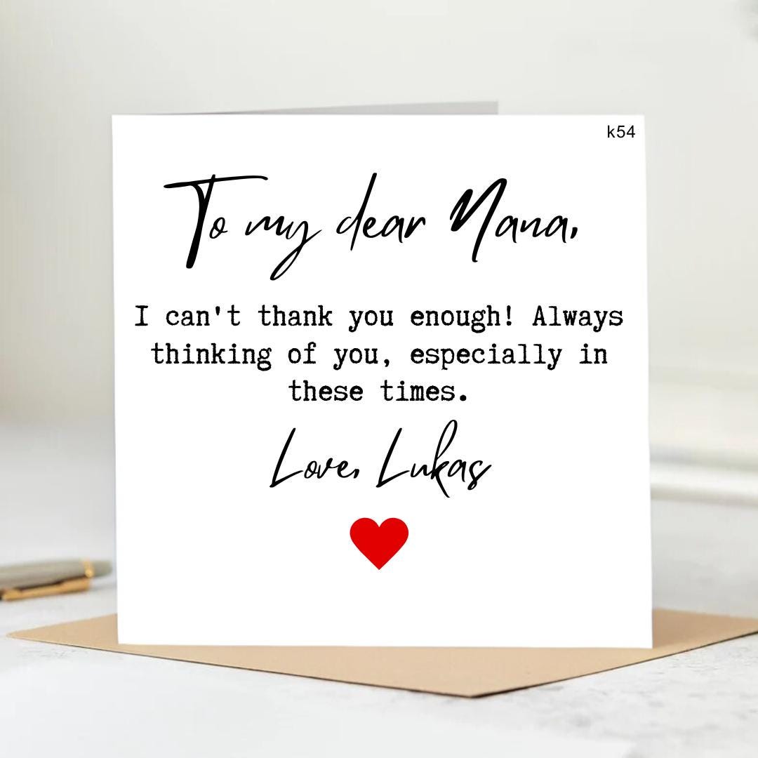 Thinking of You Card, Just Because Card, Sending Love Card, Encouragement Card, I'm Here for You Card, I Love You Card. 6x6