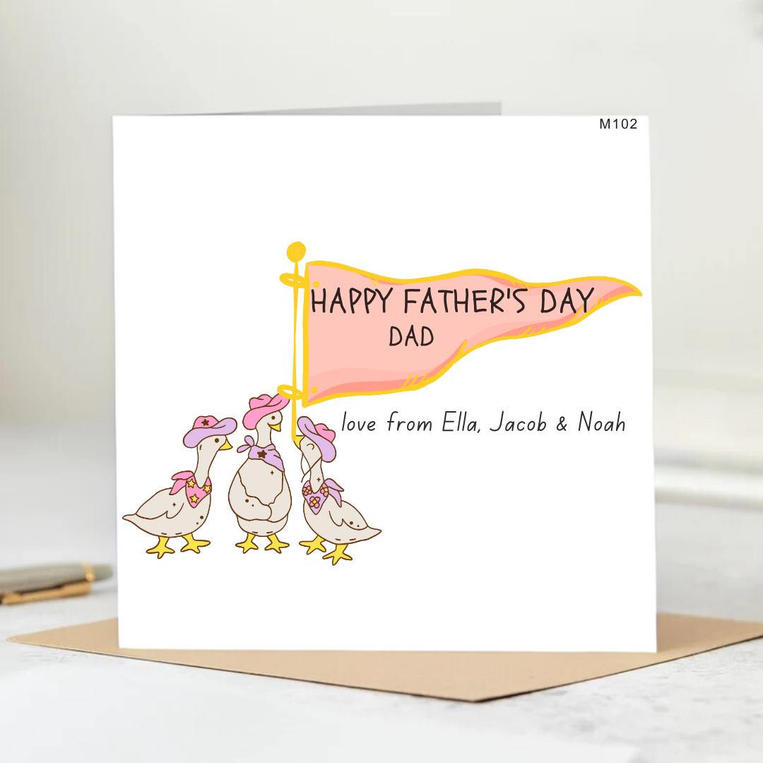 Personalised card from bum | First fathers day card | Happy Fathers Day Card from Baby, I Love You Dad-Beautiful Card 6x6