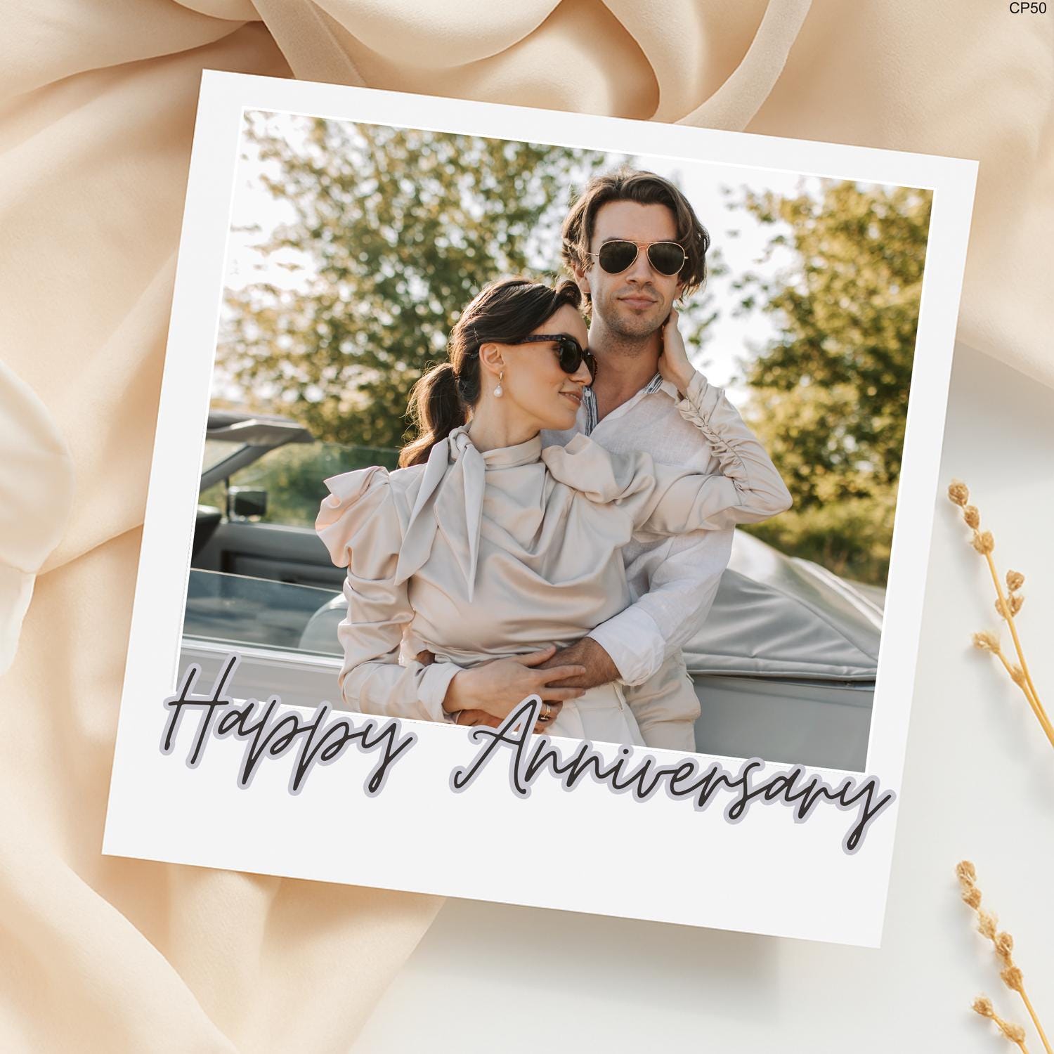Personalized Photo Anniversary Card: Romantic Keepsake Gift