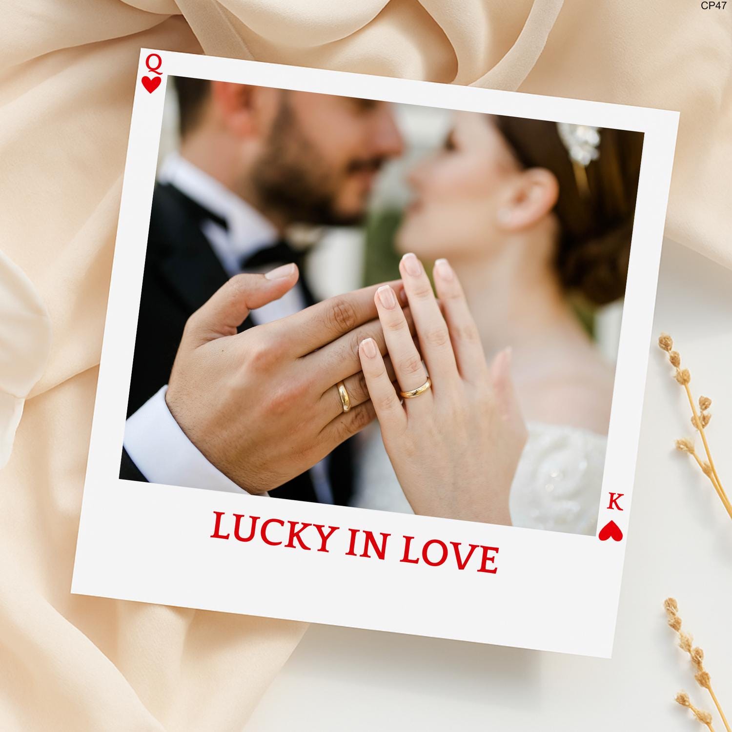 Personalized Photo Wedding Card: Elegant Anniversary Keepsake