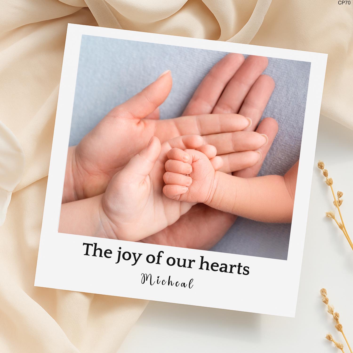 Personalized Photo Keepsake Card: Newborn Gift, Baby Announcement