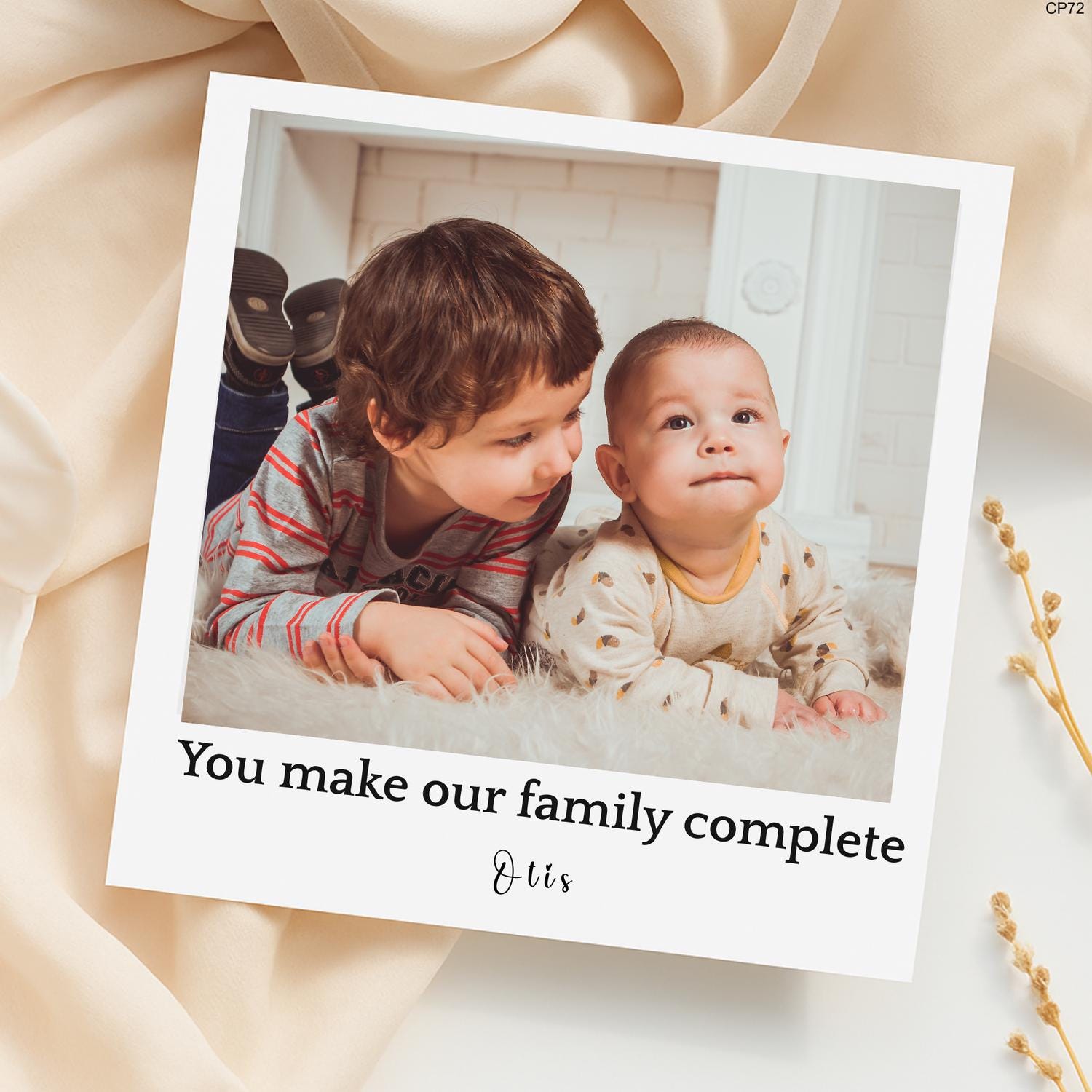 Personalized Photo Card: Family Keepsake Gift for Parents