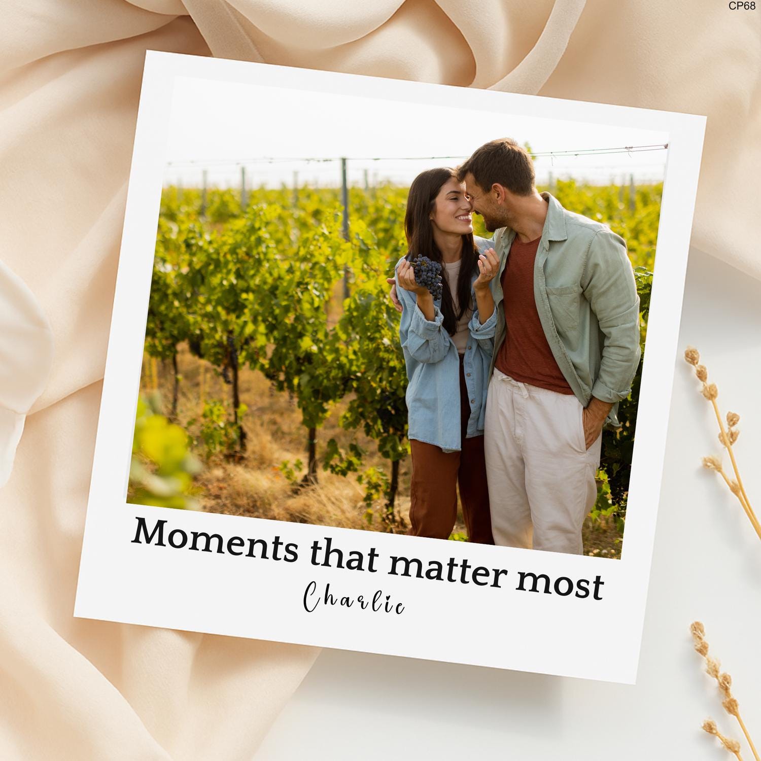 Personalized Photo Card: Romantic Vineyard Keepsake - Custom Name