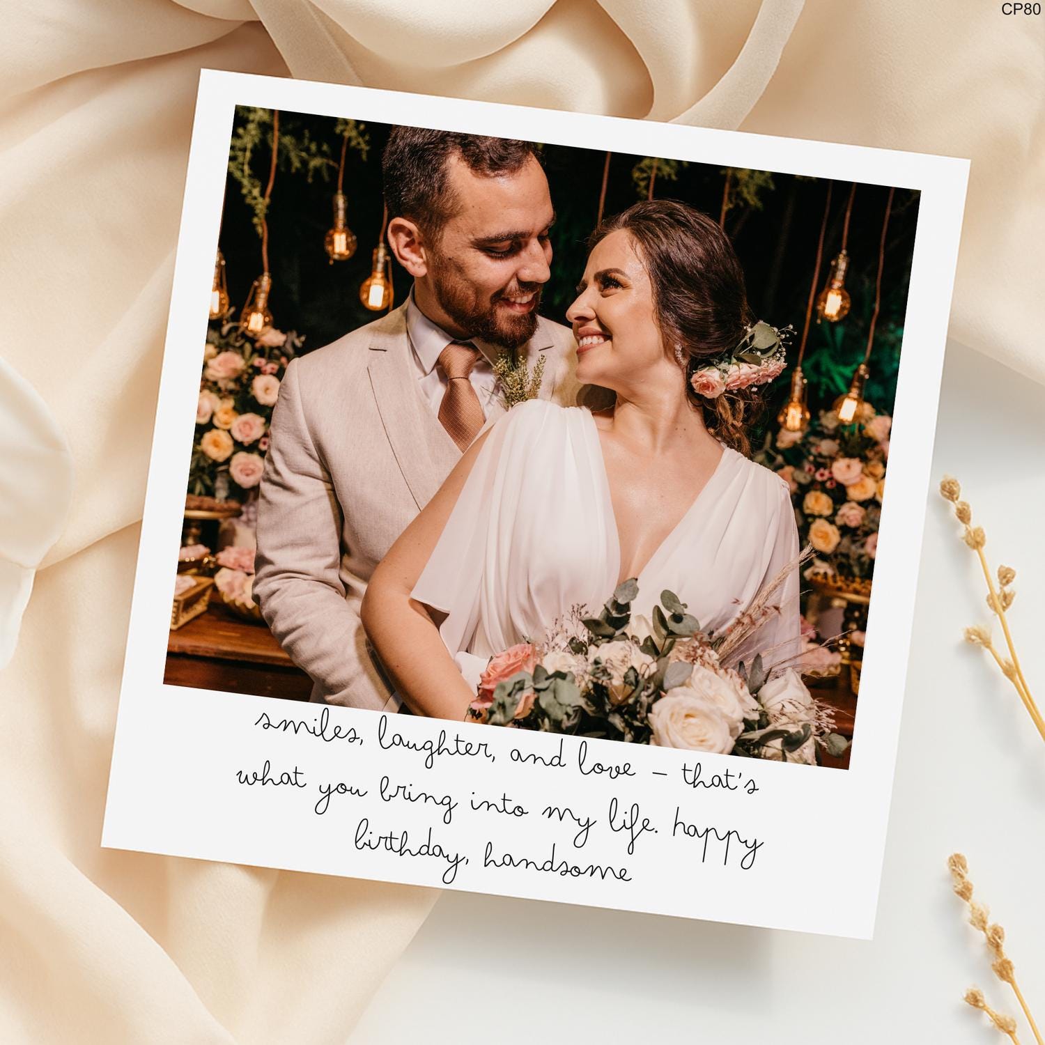 Personalized Photo Card: Romantic Anniversary, Birthday Keepsake