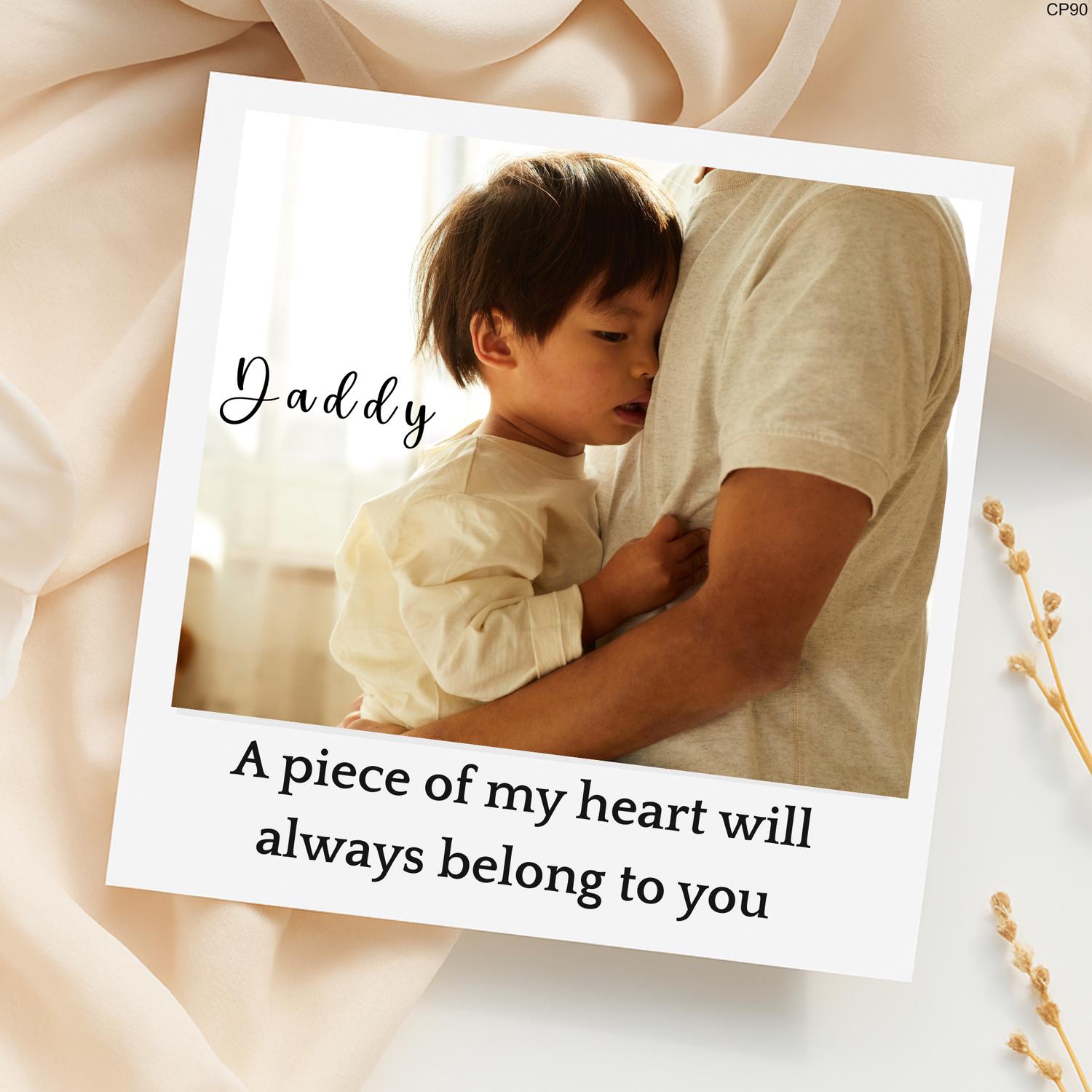 Personalized Photo Birthday Card: A Piece of My Heart Keepsake