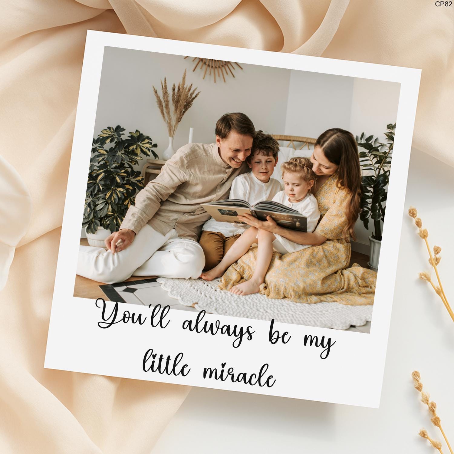 Custom Photo Card: Heartfelt Keepsake for Family, Baby