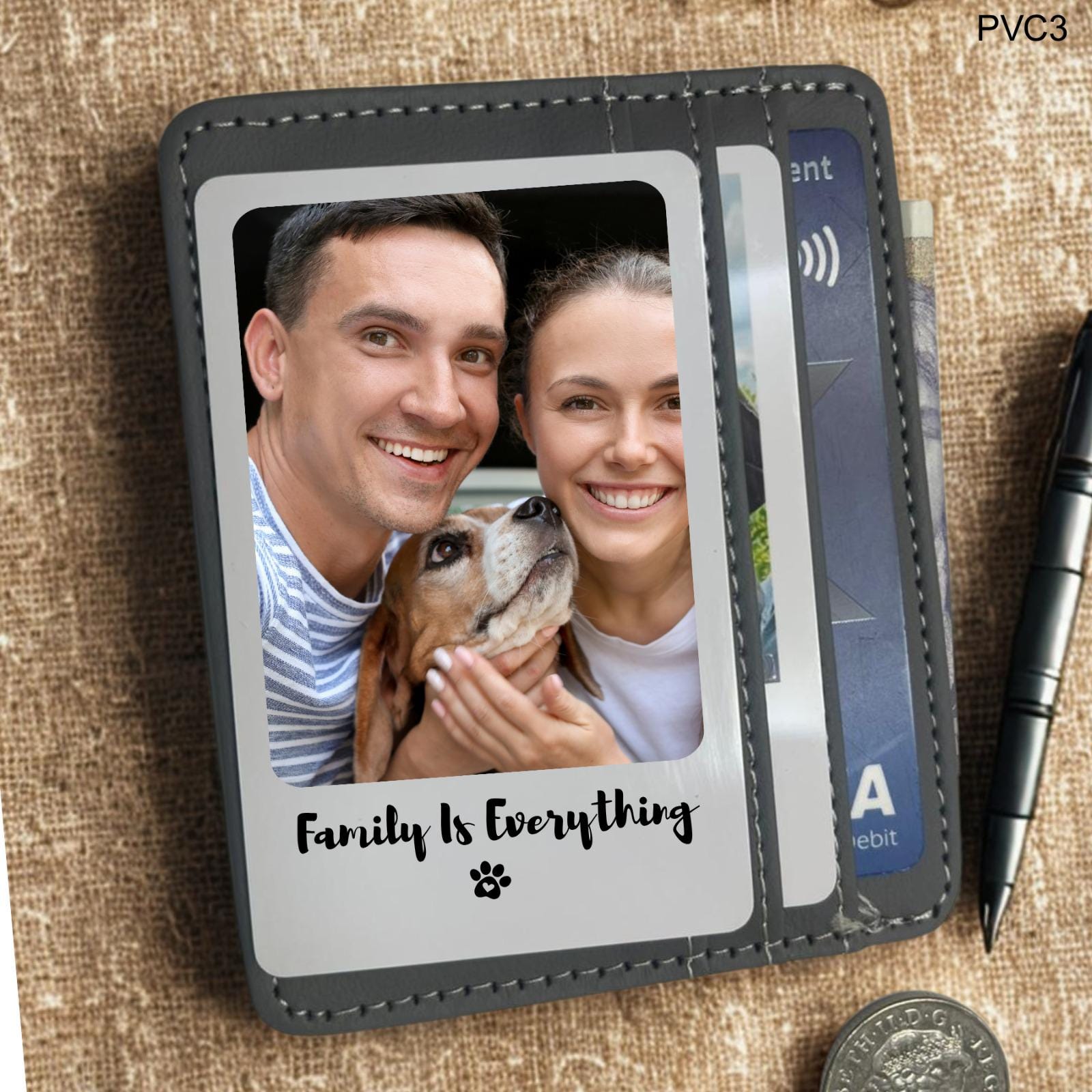 Custom Photo Wallet Card: Personalized PVC Keepsake Gift