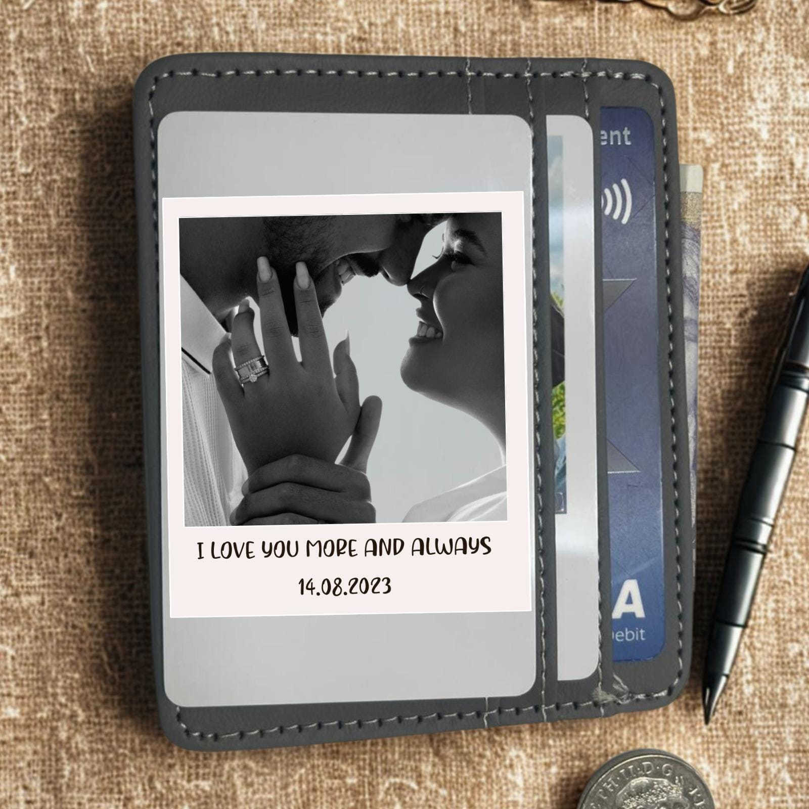 Custom Photo Wallet Card: Personalized PVC Polaroid Keepsake