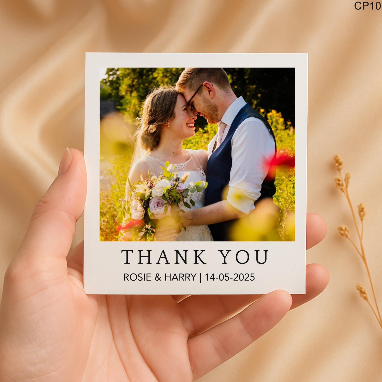 Personalized Wedding Thank You Card: Custom Photo Keepsake
