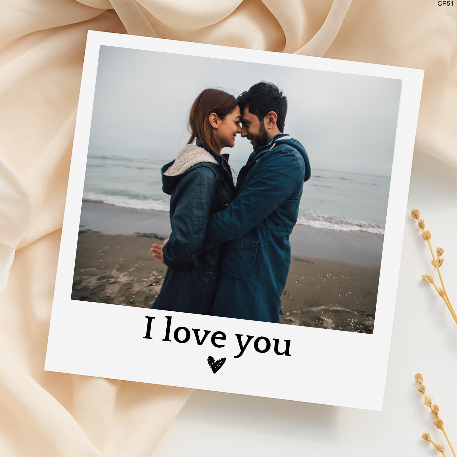 Personalized Photo Card: Romantic Keepsake Gift for Couples
