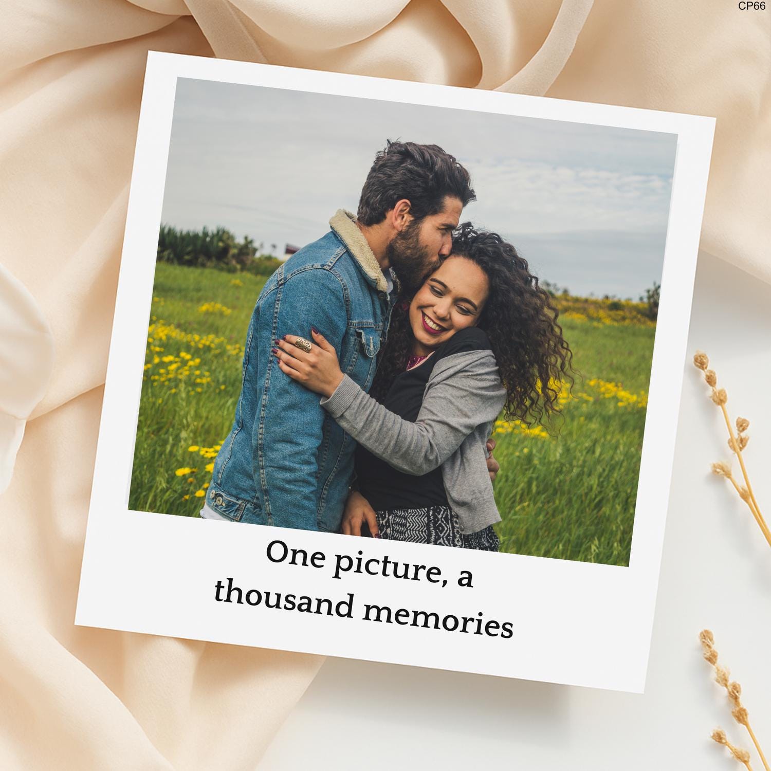 One Picture, A Thousand Memories - Romantic Couple Photo Card- Personalized Memory Keepsake, Anniversary Gift, Love Quote Card