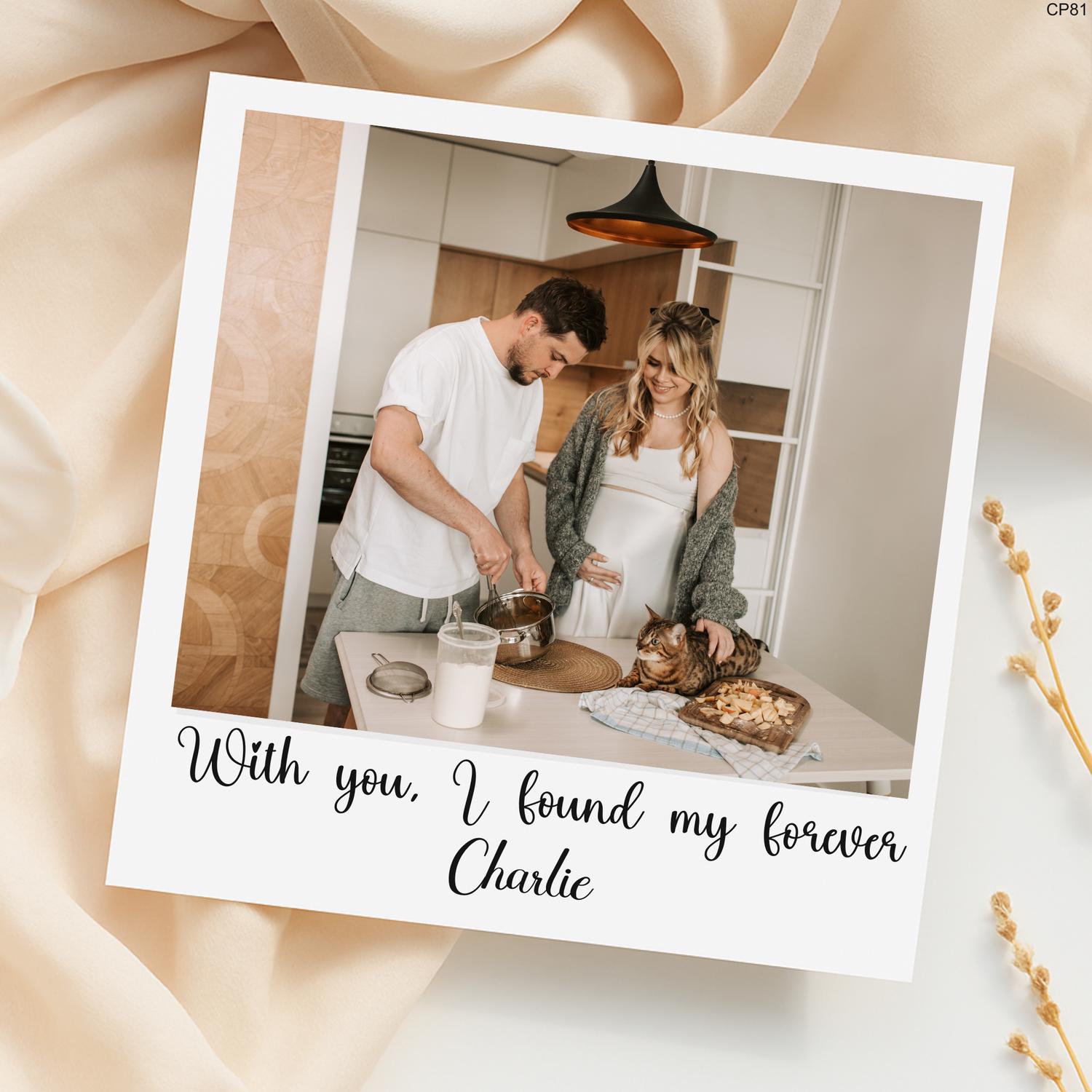 Personalized Photo Keepsake Card: Anniversary, Wedding, or Pregnancy Reveal