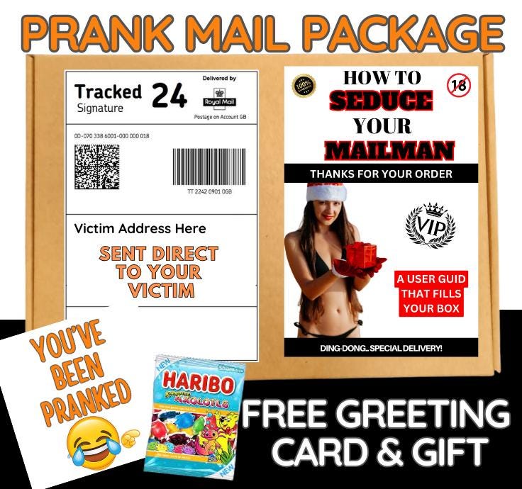 How to Seduce Your Mailman Prank Mail – Hilarious Adult Joke Box – Funny Delivery Guide – Sent Anonymously