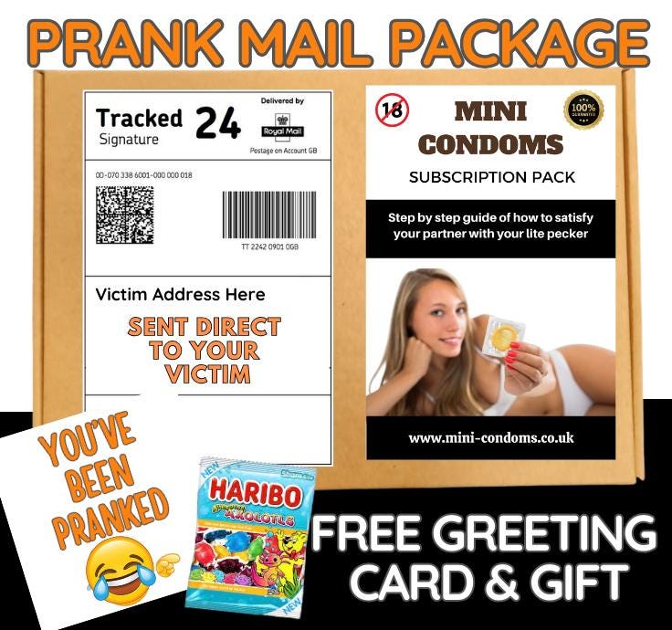 Funny Prank Mail Gag Gift Box: "Lite Pecker" Joke - Sent Anonymously