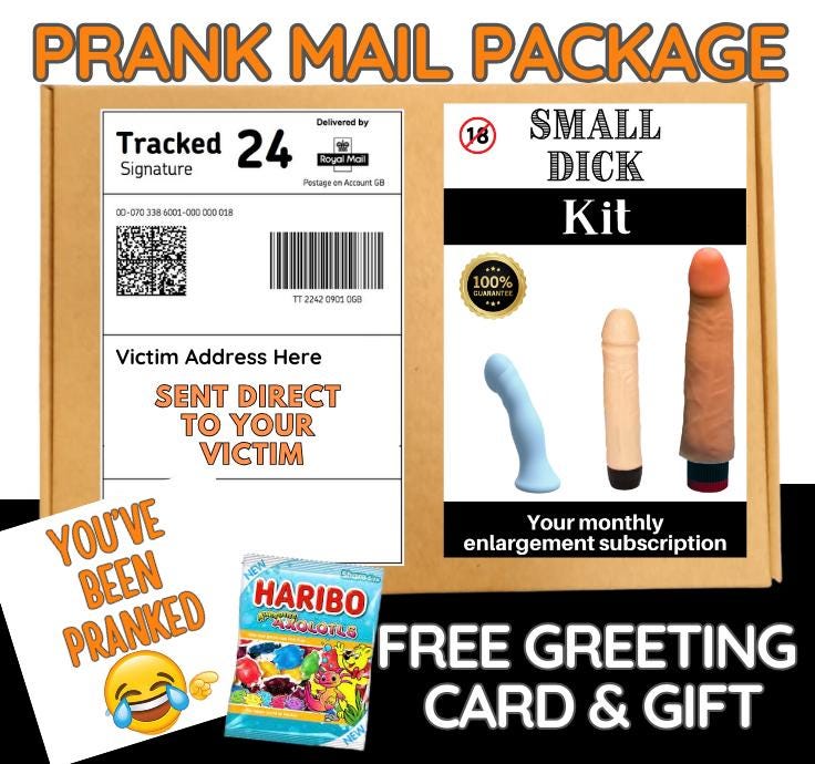 Small Dick Kit prank package-Funny Prank Mail Package - Small Dick Kit -Hilarious Prank Parcel - Small Dick Enlargement Kit
