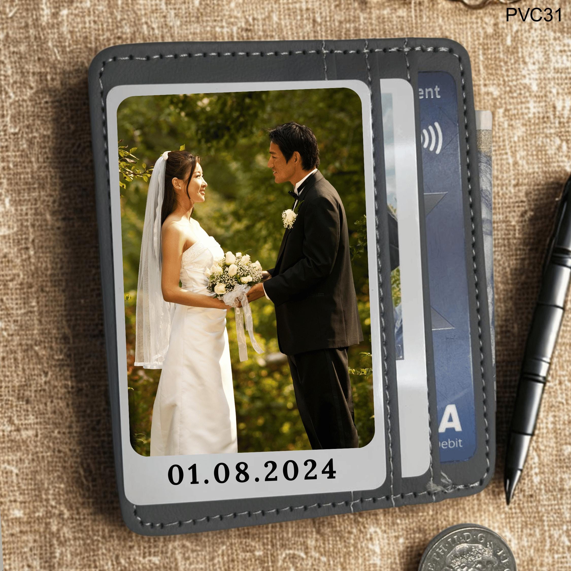 Custom Photo PVC Wallet Card: Personalized Keepsake Gift