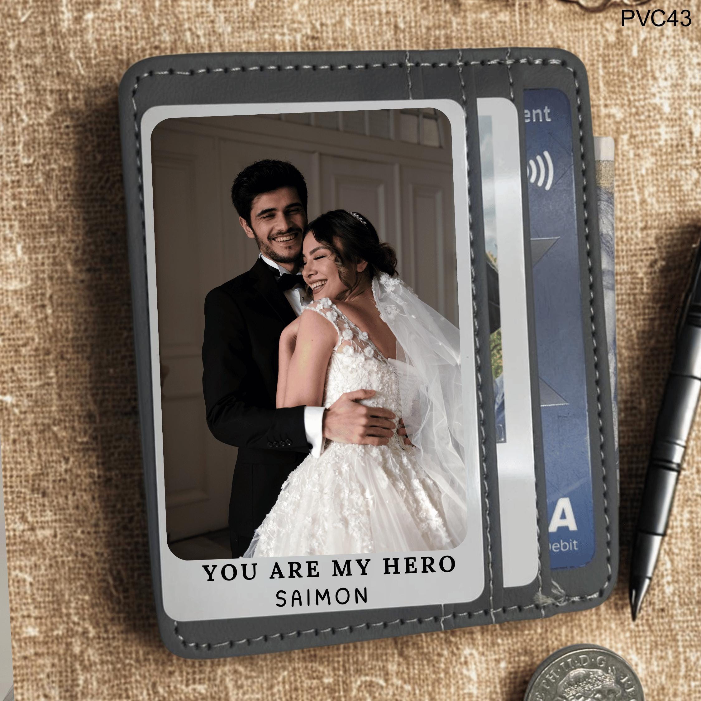 Personalized Photo Wallet Card: PVC Anniversary Keepsake Gift